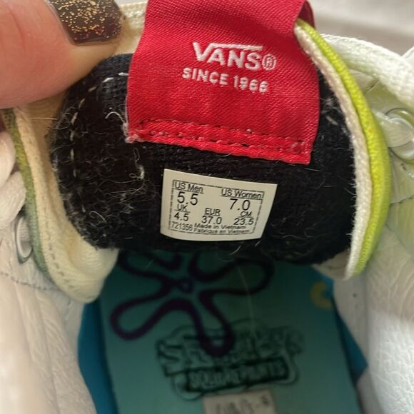VANS SpongeBob SquarePants M 5.5 W 7 hi top - Picture 8 of 9